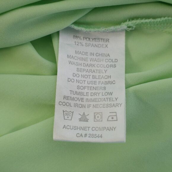 FJ Large Footjoy Lime Green‎ Gray Color Block Polo Shirt Short Sleeve - Picture 10 of 10